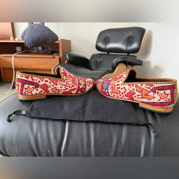 Artemis Silk and Wool Kilim loafers - Picture 6 of 9